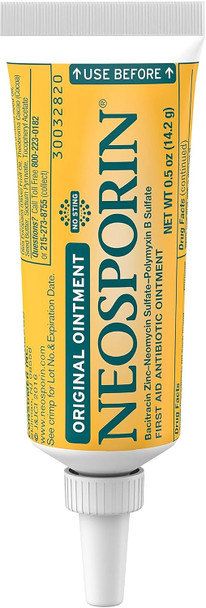 Neosporin Original First Aid Antibiotic Ointment with Bacitracin Zinc for Infection Protection Wound Care Treatment and  Scar Appearance Minimizer for Minor Cuts Scrapes and Burns