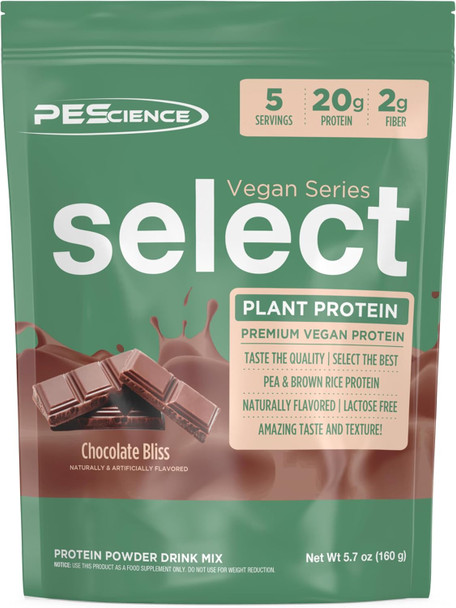 PEScience Select Vegan Protein Powder, 5 Servings | Plant Based Protein Powder, Pea and Brown Rice Blend, Dairy Free, Lactose Free, Gluten Free