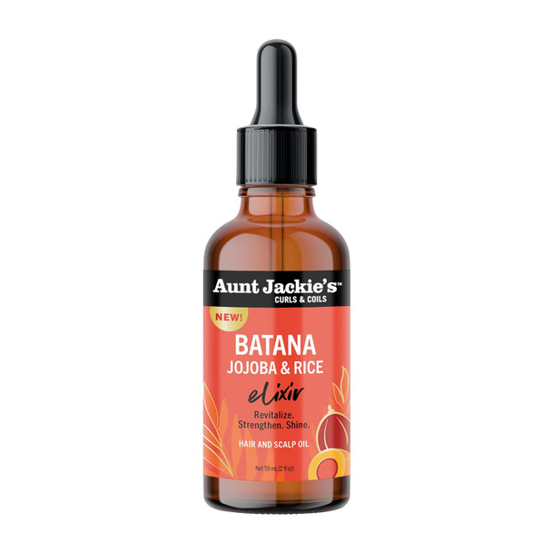 Aunt Jackie's Curls & Coils Batana Jojoba & Rice Elixir Hair and Scalp Oil