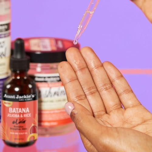 Aunt Jackie's Curls & Coils Batana Jojoba & Rice Elixir Hair and Scalp Oil