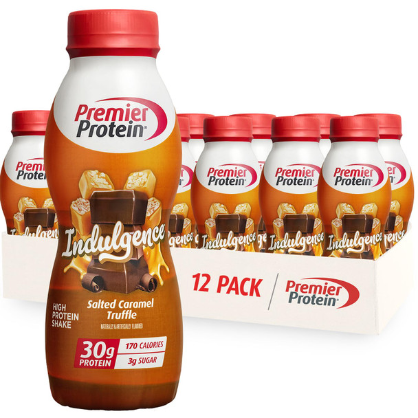 Premier Protein Shake INDULGENCE Chocolate Covered Strawberry 30g Protein 170 Calories 3g Sugar 11.5 fl oz, 12 Pack (Packaging May Vary)