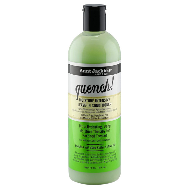 Aunt Jackie's Curls and Coils Quench Moisture Intensive Leave In Hair Conditioner for Natural Curls