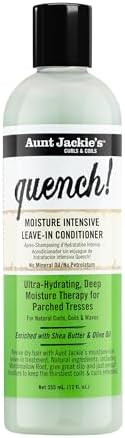 Aunt Jackie's Curls and Coils Quench Moisture Intensive Leave In Hair Conditioner for Natural Curls