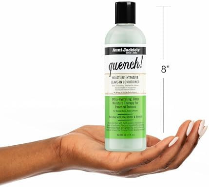 Aunt Jackie's Curls and Coils Quench Moisture Intensive Leave In Hair Conditioner for Natural Curls