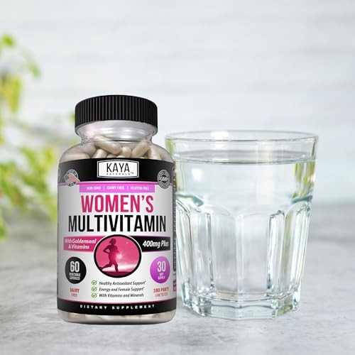 Kaya Naturals Women's Multivitamin Overall Healthy Antioxidant and Immune Support Vitamins A D C E Biotin Folic Acid and Multi Mineral Energy and Metabolism Vitamin Supplement