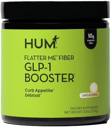 HUM Flatter Me Fiber Women & Men Mixes with Any Beverage Vegan  Non-GMO