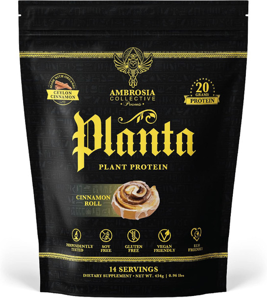 Ambrosia Plant Based Protein Powder 20g | Clean Vegan Pea Protein Powder | Gluten & Dairy Free, Keto Friendly, No Added Sugar | 14 Servings