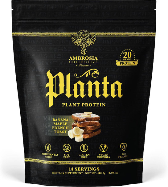 Ambrosia Plant Based Protein Powder 20g | Clean Vegan Pea Protein Powder | Gluten & Dairy Free, Keto Friendly, No Added Sugar | 14 Servings