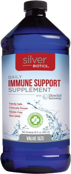 Silver Biotics SilverSol Ag₄O₄ 10 PPM Immune Support, Immune Support | Advanced Silver Technology, Bio-Hacking Immune Building, Natural Support