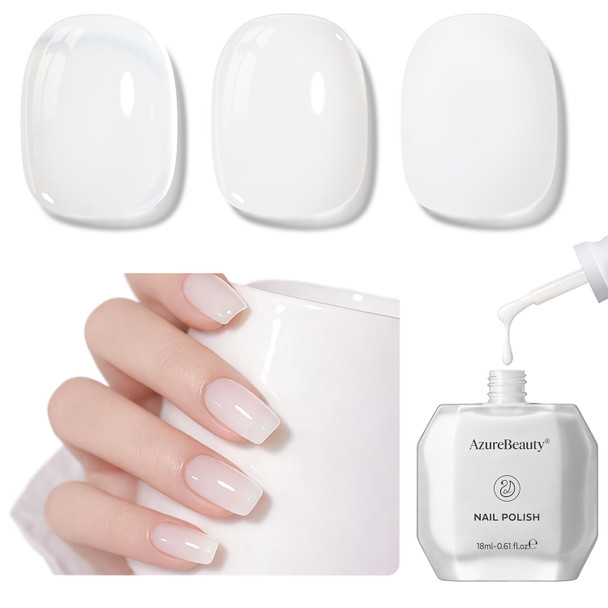 AZUREBEAUTY Cat Eye Nail Polish Quick Dry Nude Glitter Toe Nail Polish Natural Shine Nail Lacquer Salon Quality for Women