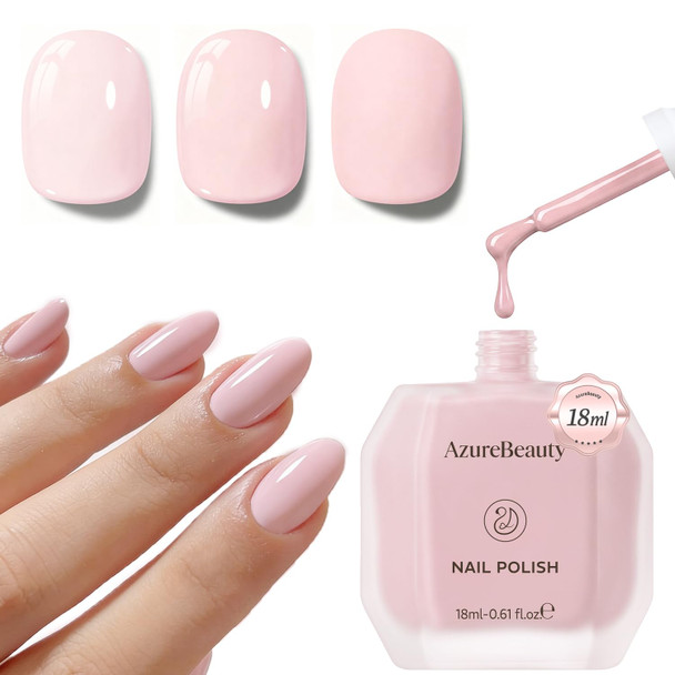 AZUREBEAUTY Cat Eye Nail Polish Quick Dry Nude Glitter Toe Nail Polish Natural Shine Nail Lacquer Salon Quality for Women