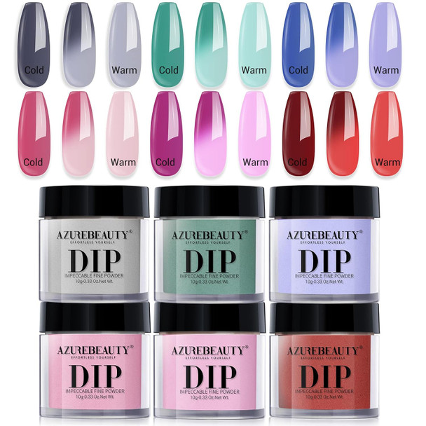 AzureBeauty 5 Pcs Dip Powder Liquid Set 15ml Large Capacity Dip Base Coat Top Coat Bond Activator Brush Saver