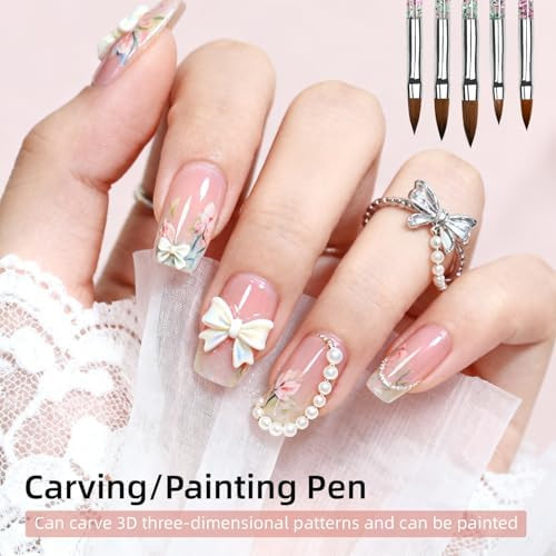 JODSONE 32Pcs Nail Art Brushes kit,Nail Art Tool Set,Dotting Tools,French Manicure,Dust Brush,Striping Brushes for Long Lines,Drawing Pen Painting Pen for Gel Polish Design Supply