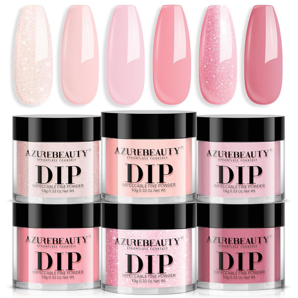AZUREBEAUTY Summer Dip Powder Nail Kit Bright Multicolor Shades