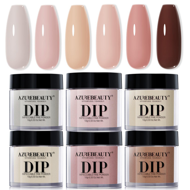 AZUREBEAUTY Summer Dip Powder Nail Kit Bright Multicolor Shades
