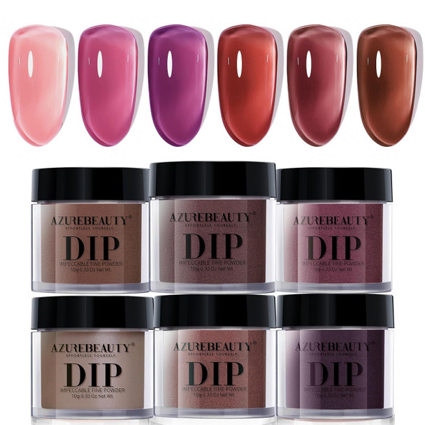 AZUREBEAUTY Summer Dip Powder Nail Kit Bright Multicolor Shades