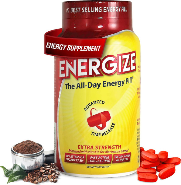 iSatori Energize Caffeine Pills for Men and Women  84 Tablets  Fast Acting Time Release No Crash All-Day Energy Support Nutrition and Endurance Support Nootropic Formula