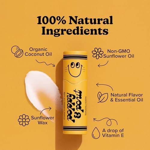 Poppy & Pout Kids Jumbo Lip Balm  All Natural Lip Balms and  Moisturizers  Hydrates with Beeswax Vitamin E Organic Coconut Oil  Cruelty Free  Lip Balm in Recyclable Cardboard Tube