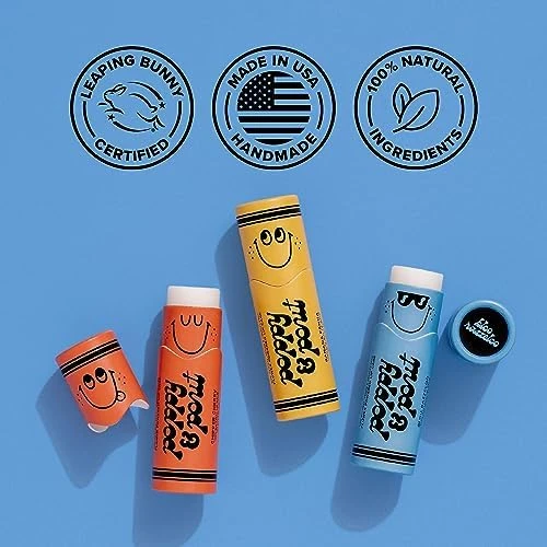 Poppy & Pout Kids Jumbo Lip Balm  All Natural Lip Balms and  Moisturizers  Hydrates with Beeswax Vitamin E Organic Coconut Oil  Cruelty Free  Lip Balm in Recyclable Cardboard Tube