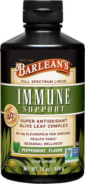 Barlean's Olive Leaf Extract Complex Liquid 95mg Oleuropein Immune Olive leaf extract liquid