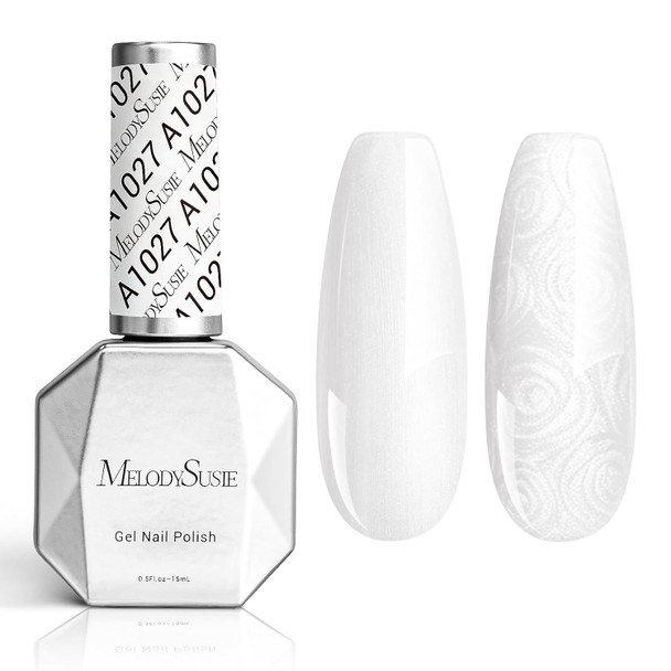 MelodySusie Galaliver Nude Pink Glitter Gel Nail Polish, 15ML Sparkly Pink Shimmer Gel Polish Soak Off UV LED Cured Long Lasting Gift for Women DIY Nail Design Nail Art Manicure X03
