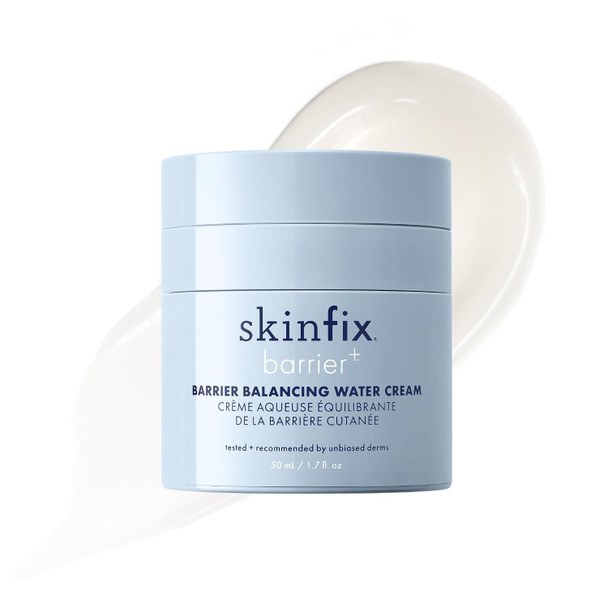 Skinfix Barrier Balancing Water Cream  Weightless Moisturizer with Hyaluronic Acid & Niacinamide - Combo + Oily Skin - Acne-Safe Non-Comedogenic Fragrance Free  Vegan Cruelty Free