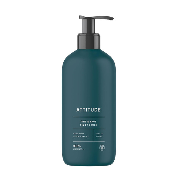 ATTITUDE Liquid Hand Soap, EWG Verified, Plant and Mineral-Based, Vegan Personal Care Products, Vanilla Caramel, 16 Fl Oz