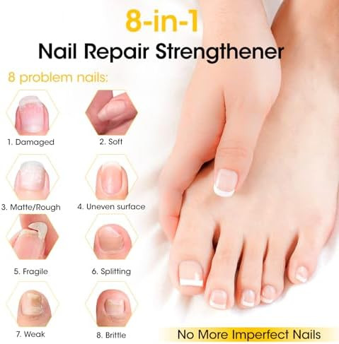 GELLEN   Nail Repair Growth Strengthener Calcium Keratin Nourish for Thin Nails Growth & Post-Removal  Pro Nail Care