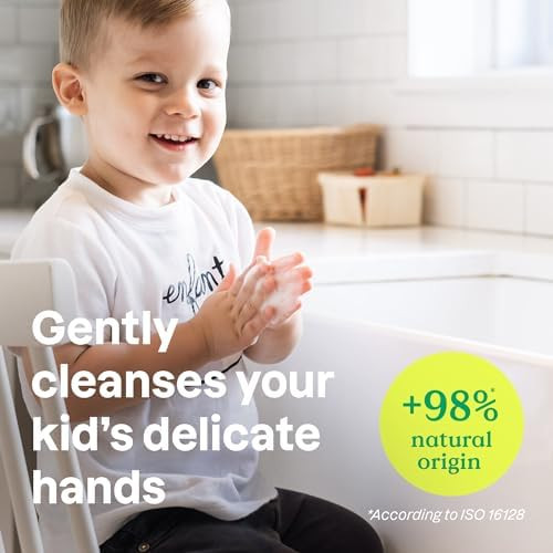 ATTITUDE Foaming Hand Soap for Kids, EWG Verified, Dermatologically Tested, Plant- and Mineral-Based Ingredients, Vegan, 10 Fl Oz