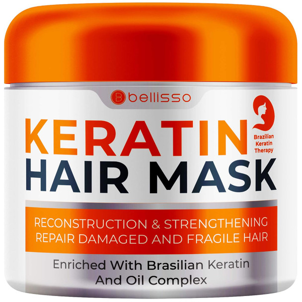 BELLISSO Biotin Hair Mask  Volume Boost and Deep Conditioner for Dry Damaged Hair Hydrating Repair Treatment
