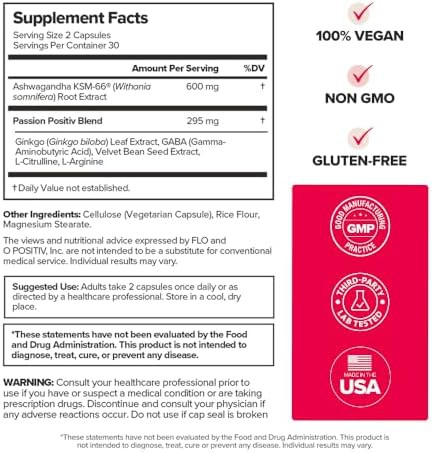 O Positiv URO Vaginal Moisture & Mood with KSM-66® Ashwagandha