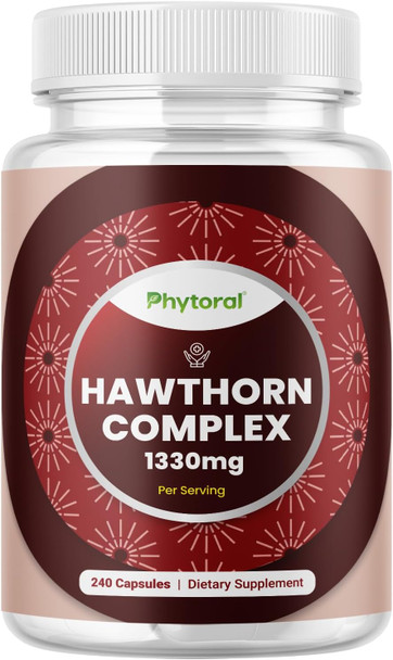 Phytoral  High Strength Hawthorn Berry Capsules  Pure Antioxidant Hawthorn Berry Supplement with Leaf and  Flower Extract 4:1 for Heart Health and  Digestion  Energy Support for Men and  Women
