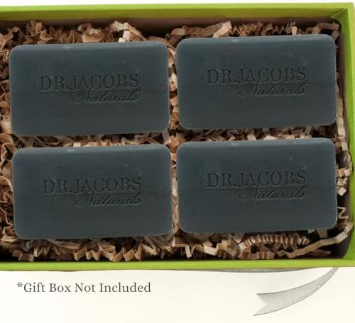 DR.JACOBS NATURALS Castile 5 oz Bar Soap for Face and Body Triple Milled Loofah Exfoliating Vegan  (4-pack)