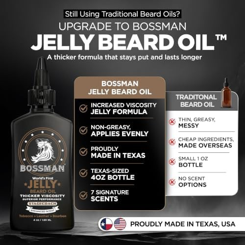 Bossman Jelly Beard Oil for Men - 4 oz