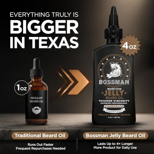 Bossman Jelly Beard Oil for Men - 4 oz