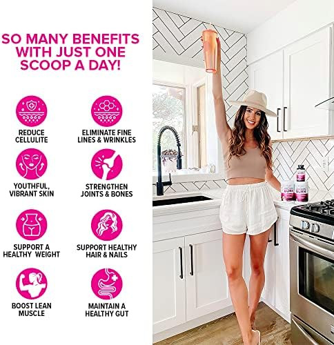 Vitauthority  Hydrolyzed Collagen Powder for Weight Loss  Burn Ultimate Beauty Complex Multi Peptides Powder for Women with Types I II III V and X for Fat Burning Support Unflavored 30 Servings
