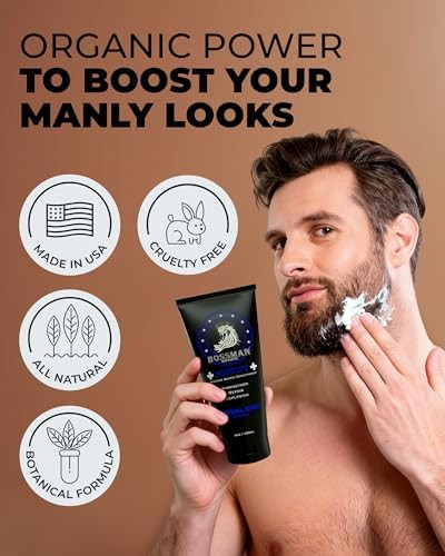 Bossman Essentials Beard Kit for Men, Set of 3 - Beard Oil Jelly, Fortifying Conditioner Cream, Beard Balm - Grooming Growth Care Accessories - Gift Set for Men