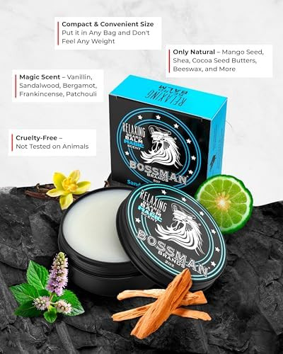 Bossman Relaxing Beard Balm for Men - 2 oz