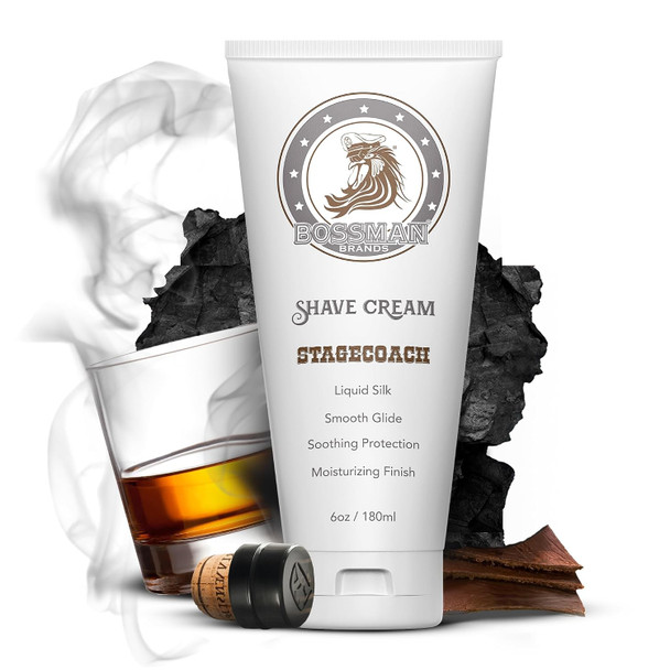 Bossman Cooling & Caffeinated After Shave Balm for Men – Soothes & Protects with Menthol, Caffeine & Tea Tree