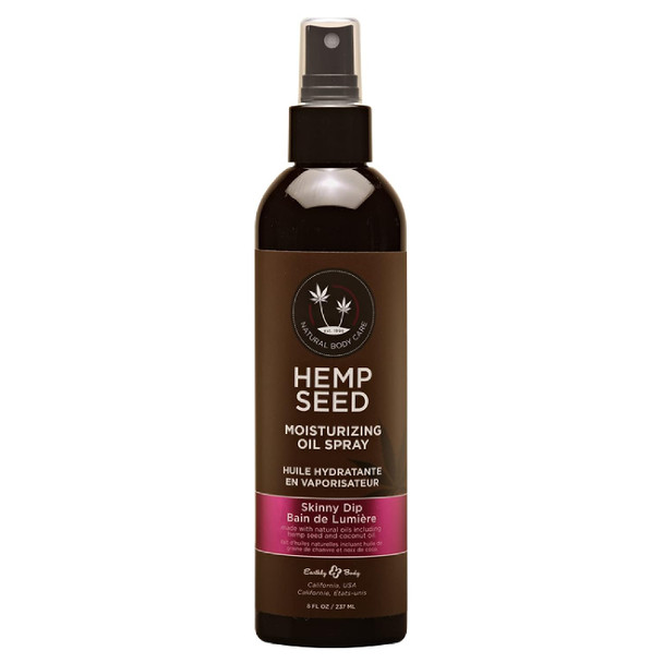 Hemp Seed Moisturizing Oil Spray 8 oz  Smooth Moisturize and Protect Skin  With Vitamin E + Hemp Seed Coconut and Avocado Oils Vegan Cruelty Free