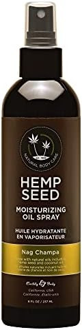 Hemp Seed Moisturizing Oil Spray 8 oz  Smooth Moisturize and Protect Skin  With Vitamin E + Hemp Seed Coconut and Avocado Oils Vegan Cruelty Free