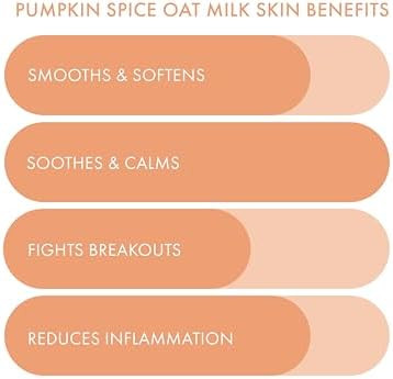 ESW Beauty Pumpkin Spice Oat Milk Face Mask Korean Skin Care 1 Pack Soothing Face Mask with Pumpkin Extract for Dry Sensitive Skin Support Calms and Softens Skincare for Women Fall Essentials