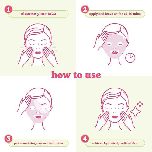 ESW Beauty Mocktail Face Mask Set Korean Skin Care 3 Pack Coco Lime Mojito Strawberry Coco Rosé  Piña Colada Face Masks for Hydrating Revitalizing and Calming Gift Set for Girls