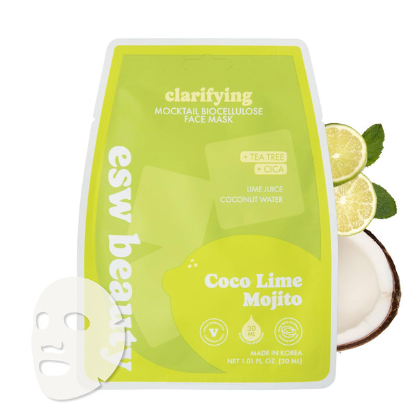 ESW Beauty Mocktail Face Mask Set Korean Skin Care  C Face Masks for Hydrating Revitalizing & Calming