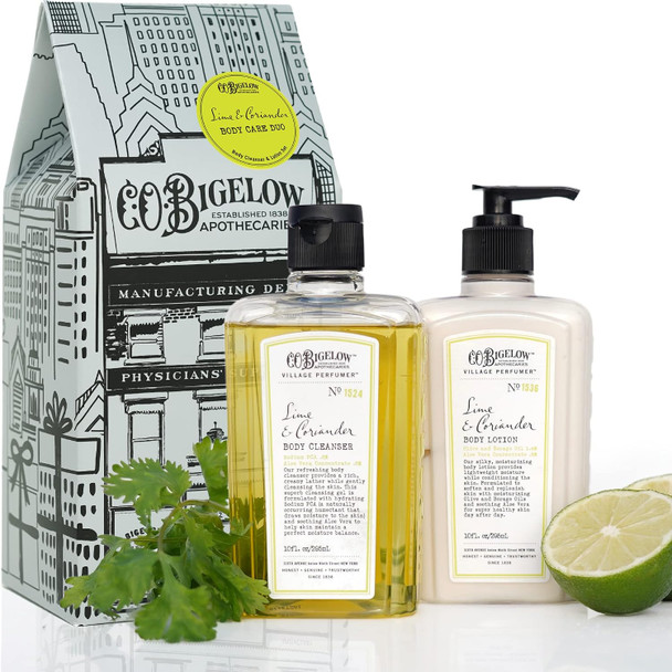 C.O. Bigelow Apothecary Duo Skin Care Gift Set, Body Wash & Body Lotion, Liquid Soap & Moisturizing Lotion, Set of 2, 10 Fl Oz