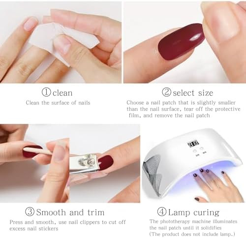 JMEOWIO Cat Eye Semi Cured Gel Strips Wraps Nail Art Sticker
