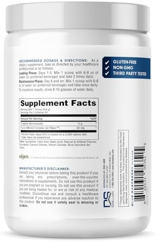 Bucked Up Blue Rasberry Creatine for Women and Men Easy to Mix Vegetarian Flavored Creatine Monohydrate Powder
