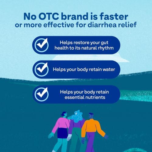 Imodium A D Diarrhea Relief Caplets 2 mg Loperamide HCl Anti Diarrheal Medication Controls Traveler's Diarrhea Symptom