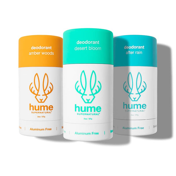 Hume Supernatural Probiotic Roll On Deodorant Aluminum Free & Plant Based Gentle on Sensitive Skin