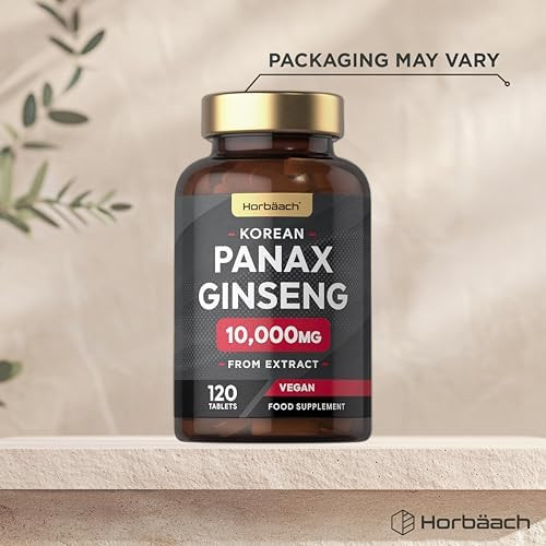 Horbaach Panax Ginseng High Strength 10,000mg | 120 Tablets